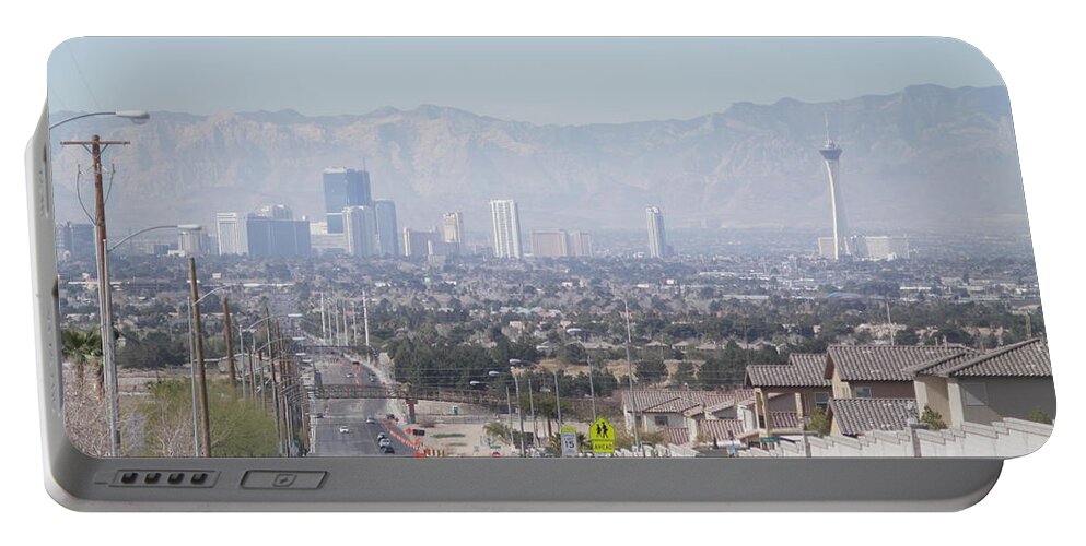  Portable Battery Charger featuring the photograph Vista Vegas by Carl Wilkerson