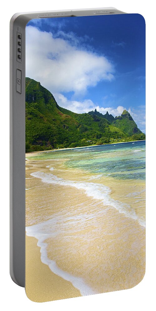 Amazing Portable Battery Charger featuring the photograph Vivid Tunnels Beach by Kicka Witte