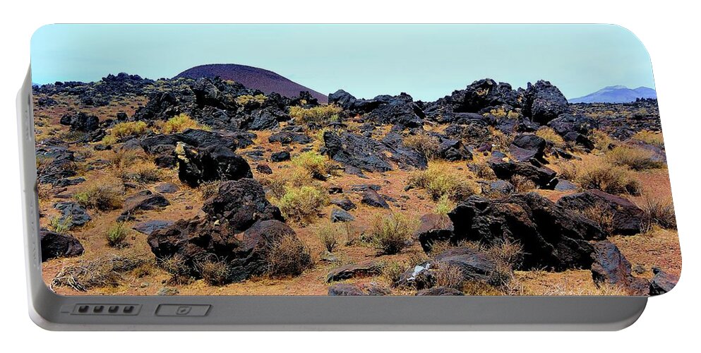 Basaltic Falls Portable Battery Charger featuring the photograph Volcanic Field by Joe Lach