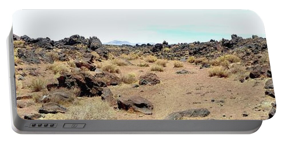 Basaltic Falls Portable Battery Charger featuring the photograph Volcanic field Panorama by Joe Lach