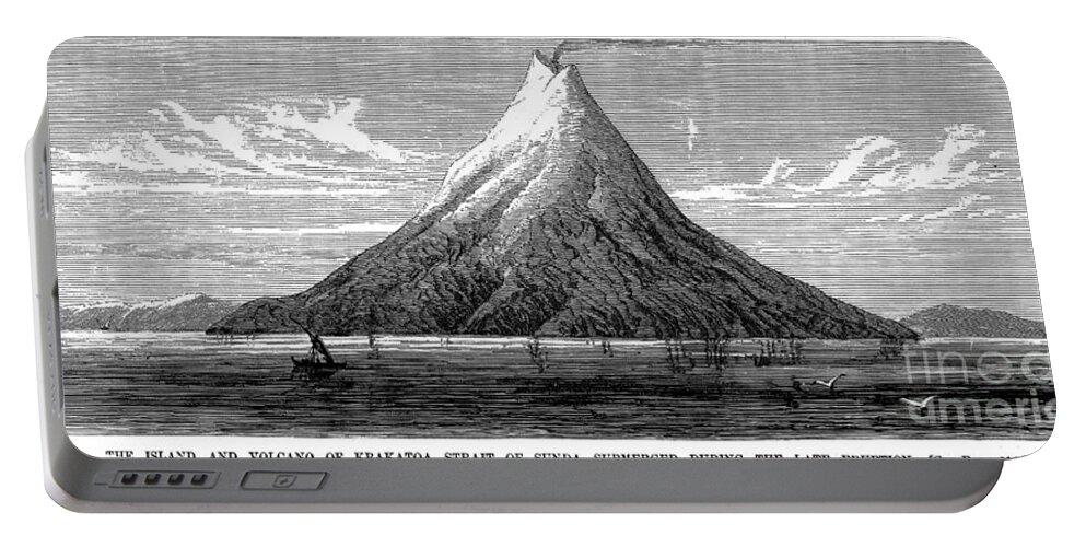 1883 Portable Battery Charger featuring the photograph Volcanoes: Krakatoa, 1883 by Granger