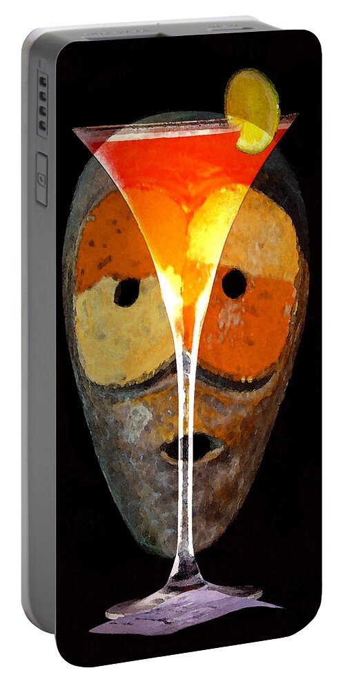 Voodoo Martini Portable Battery Charger featuring the painting Voodoo Martini by David Lee Thompson
