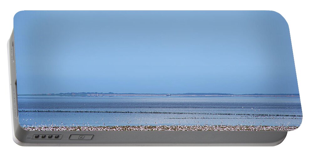 Sea Portable Battery Charger featuring the photograph Waddenzee 2 by Jolly Van der Velden