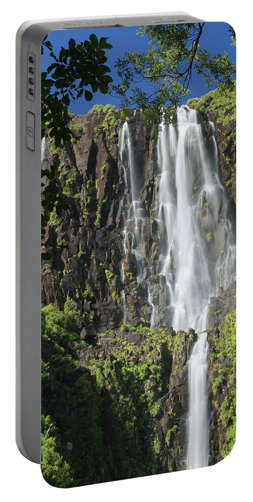 Waterfall Portable Battery Charger featuring the photograph Wairere by Ivan Franklin