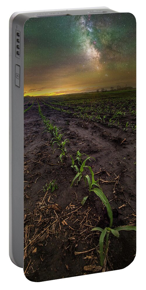 Spring Portable Battery Charger featuring the photograph Walk the line by Aaron J Groen