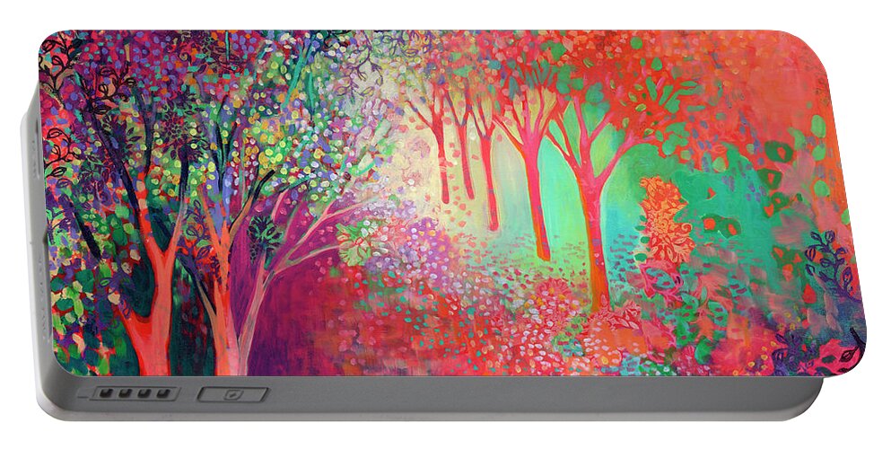 Tree Portable Battery Charger featuring the painting Walking Toward the Light by Jennifer Lommers