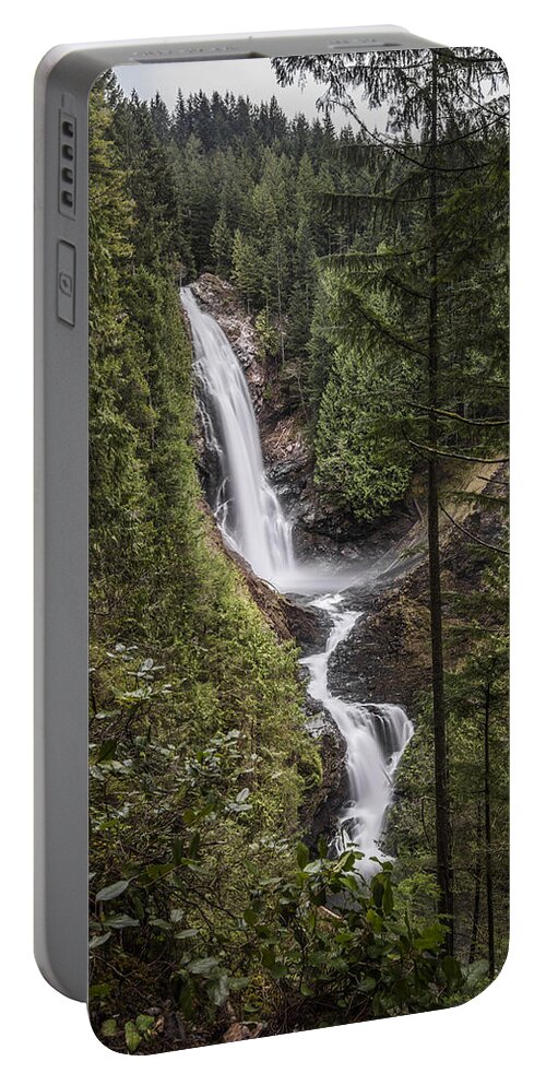 Mountains Portable Battery Charger featuring the photograph Wallace Falls by Pelo Blanco Photo