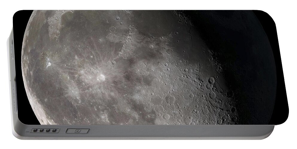 Gibbous Moon Portable Battery Charger featuring the photograph Waning Gibbous Moon by Stocktrek Images