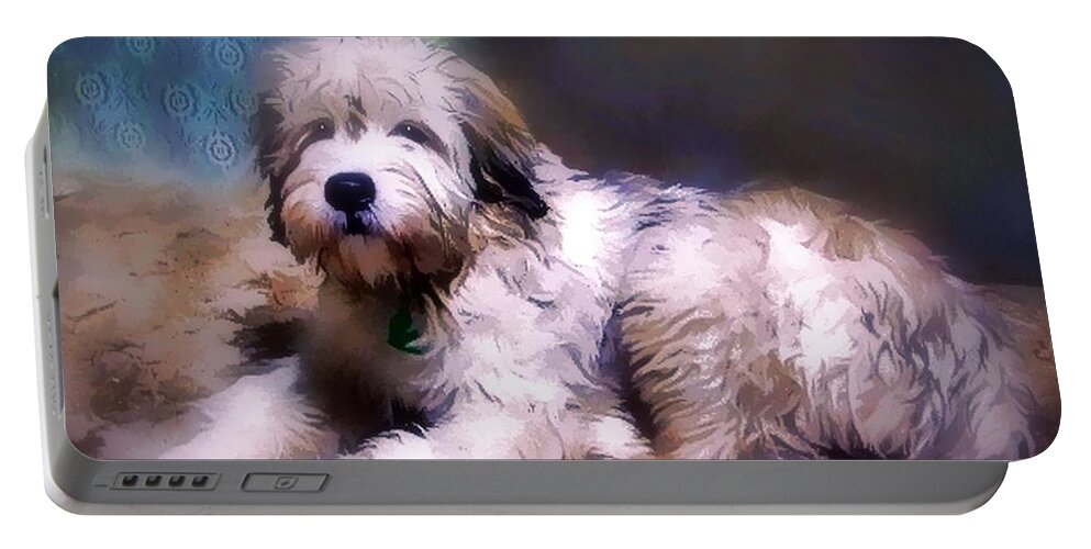 Dog Portable Battery Charger featuring the digital art Want A Best Friend by Kathy Tarochione