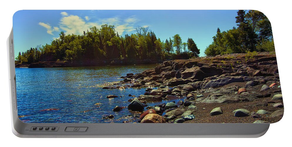 Sugarloaf Cove Minnesota Portable Battery Charger featuring the photograph Warmth of Sugarloaf Cove by Bill and Linda Tiepelman