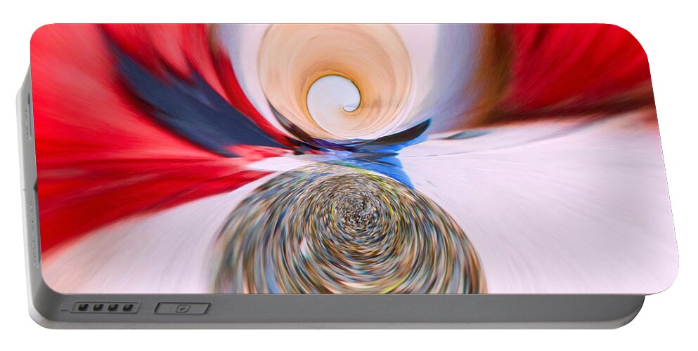 Digital Art Work Portable Battery Charger featuring the digital art Warped Worlds - Marble Motion No. 3 by Jason Freedman
