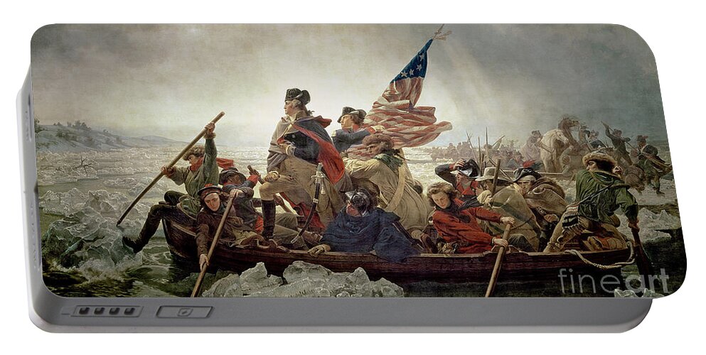 Washington Portable Battery Charger featuring the painting Washington Crossing the Delaware River by Emanuel Gottlieb Leutze