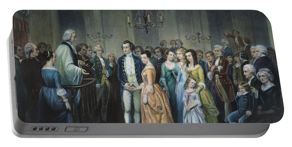 1759 Portable Battery Charger featuring the photograph Washingtons Marriage by Granger