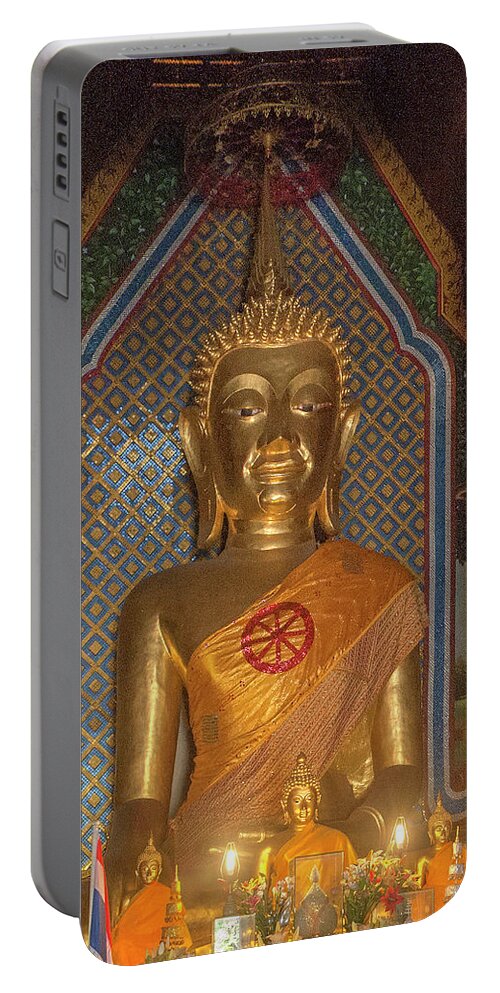 Scenic Portable Battery Charger featuring the photograph Wat Chomphu Phra Wihan Principal Buddha Image DTHCM1212 by Gerry Gantt