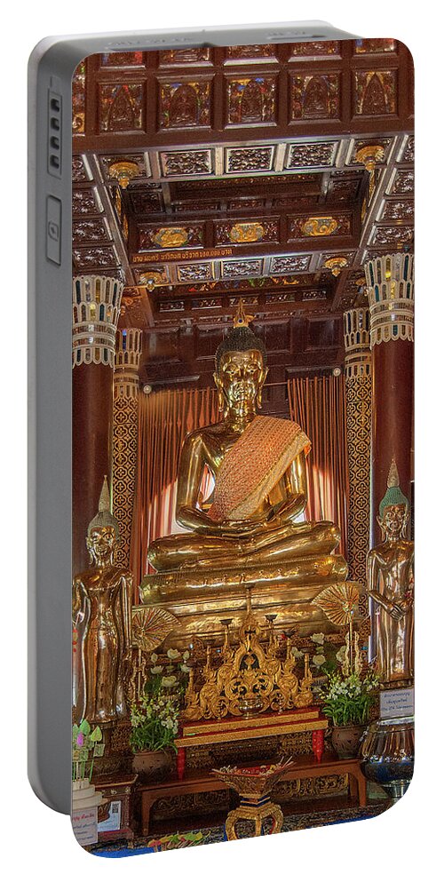 Scenic Portable Battery Charger featuring the photograph Wat Lok Molee Phra Wihan Buddha Images DTHCM2000 by Gerry Gantt