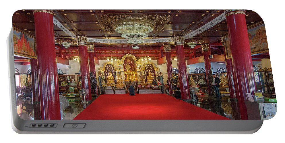 Scenic Portable Battery Charger featuring the photograph Wat Pa Dara Phirom Phra Chulamani Si Borommathat Interior DTHCM1607 by Gerry Gantt