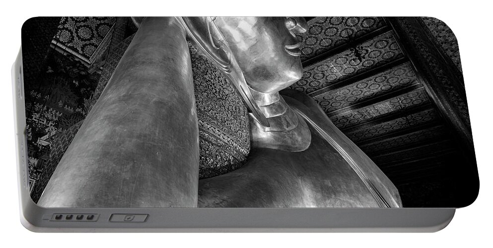 Bangkok Portable Battery Charger featuring the photograph Wat Pho - Reclining Buddha by Stephen Stookey