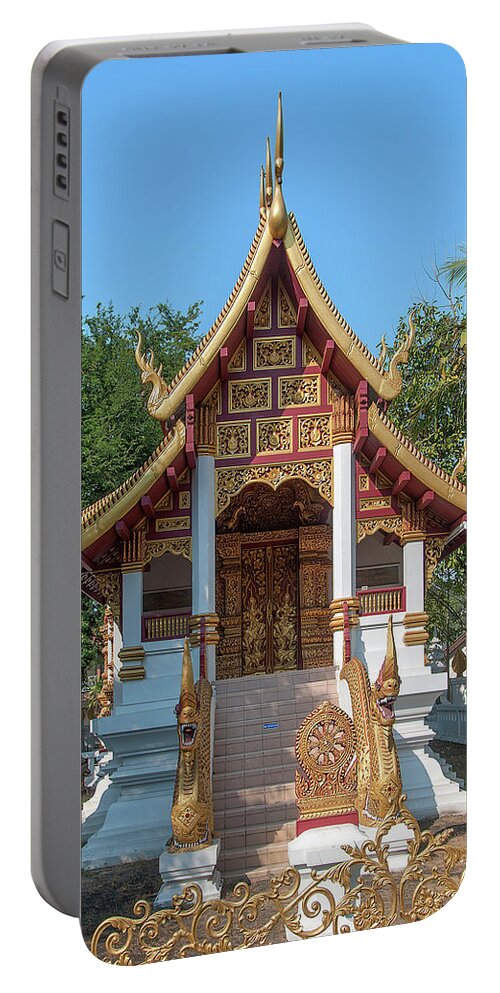Scenic Portable Battery Charger featuring the photograph Wat San Sai Ton Kok Phra Ubosot DTHCM1395 by Gerry Gantt