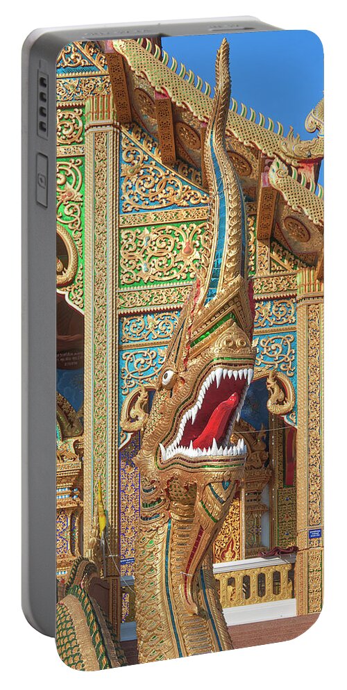 Scenic Portable Battery Charger featuring the photograph Wat Si Lom Phra Wihan Naga DTHCM1010 by Gerry Gantt