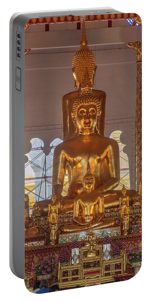 Scenic Portable Battery Charger featuring the photograph Wat Suan Dok Wihan Luang Buddha Images DTHCM0952 by Gerry Gantt