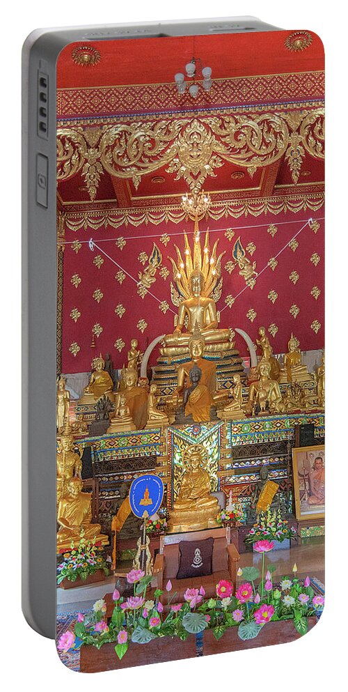 Scenic Portable Battery Charger featuring the photograph Wat Thung Luang Phra Wihan Buddha Images DTHCM2106 by Gerry Gantt