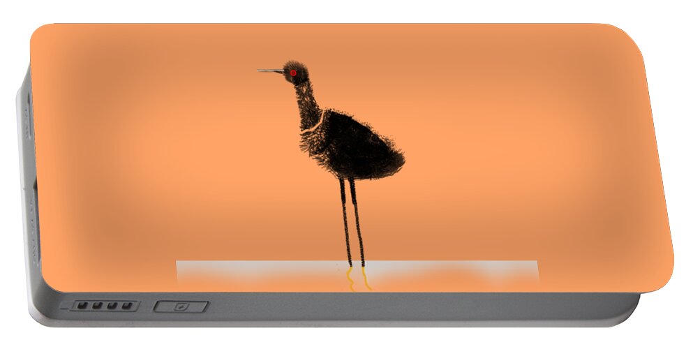 Water Birds Portable Battery Charger featuring the digital art Water Bird by Asok Mukhopadhyay