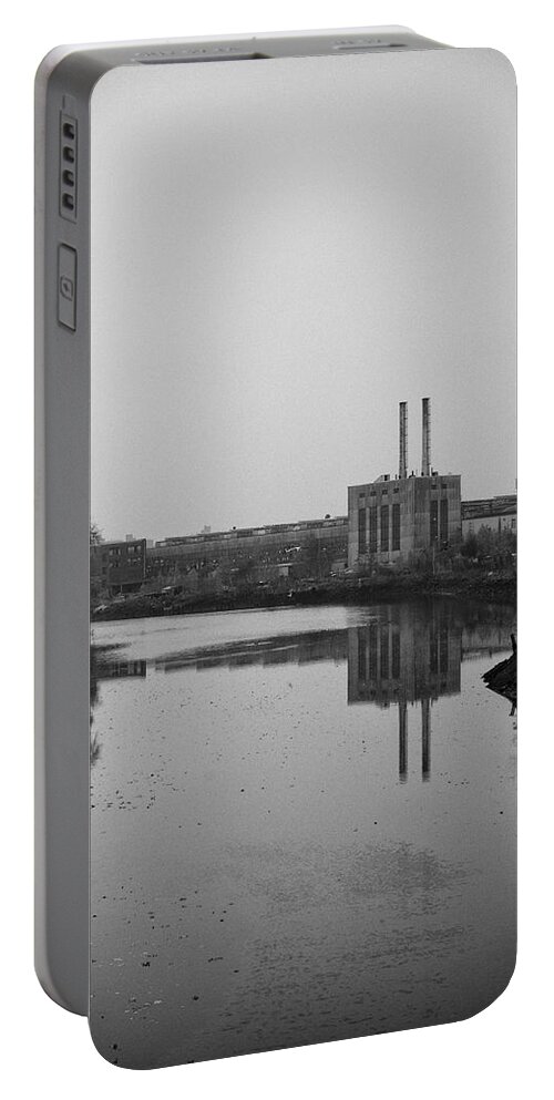 Factory Portable Battery Charger featuring the photograph Water factory by Lora Lee Chapman