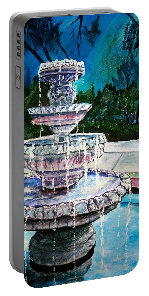 Water Fountain Acrylic Painting Art Print Yoga Mat by Derek Mccrea - Pixels  Merch