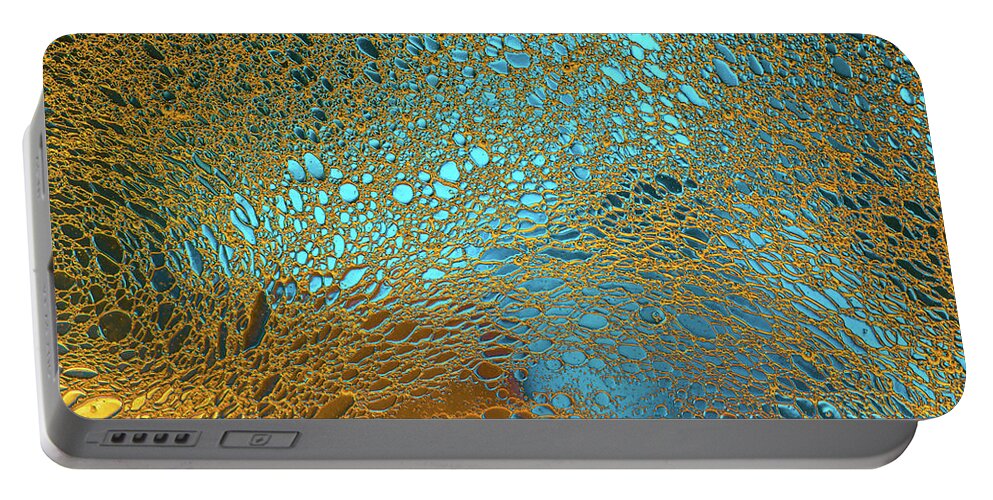 Oil Portable Battery Charger featuring the photograph Water Reef Abstract by Bruce Pritchett