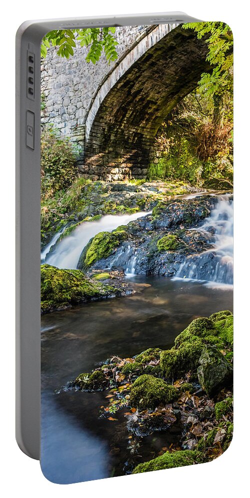 River Portable Battery Charger featuring the photograph Water under the bridge by Nick Bywater