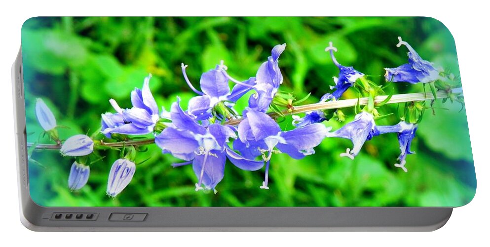 Blue Portable Battery Charger featuring the photograph Watercolor Blooms by Deborah Kunesh