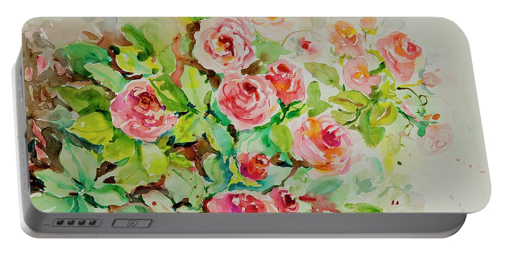 Floral Portable Battery Charger featuring the painting Watercolor Series 202 by Ingrid Dohm