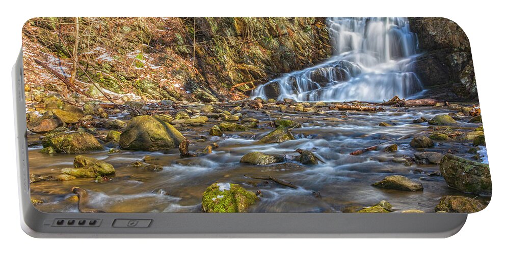 Indian Brook Falls Portable Battery Charger featuring the photograph Waterfall Of April Snow by Angelo Marcialis