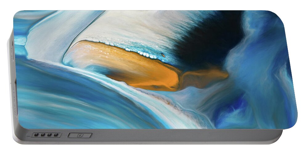 Abstract Portable Battery Charger featuring the photograph Waterfall by Patti Schulze
