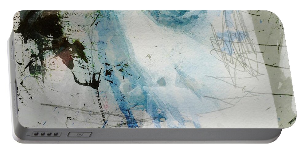 Paul Mccartney Portable Battery Charger featuring the mixed media Waterfall by Paul Lovering