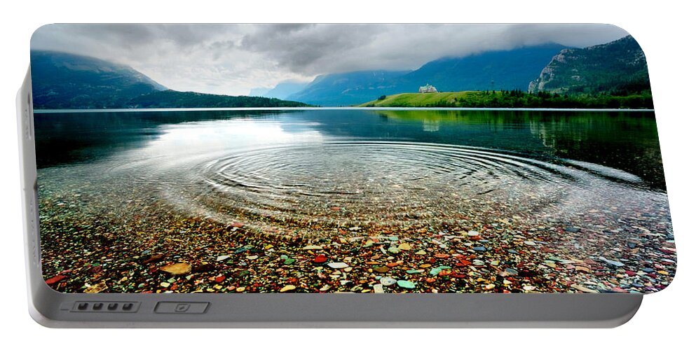Waterton Lakes Portable Battery Charger featuring the photograph Waterton Ripples by David Andersen