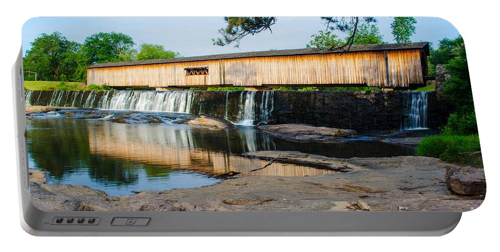 Bridge Portable Battery Charger featuring the photograph Watson Mill Bridge State Park by Donna Brown