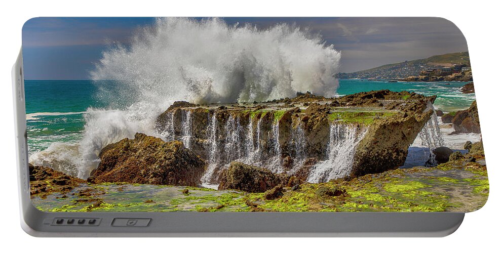 Explosion Portable Battery Charger featuring the photograph Wave Explosion by Mariola Bitner