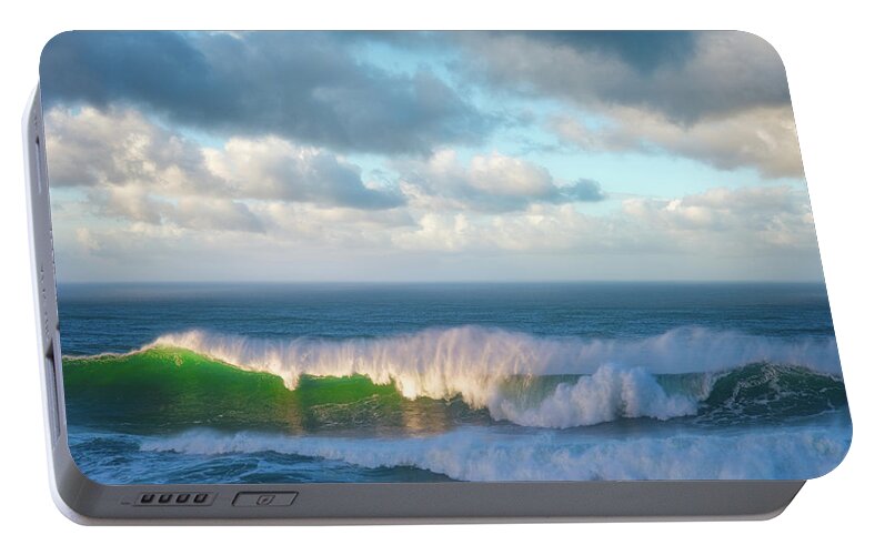 Ocean Portable Battery Charger featuring the photograph Wave length by Darren White