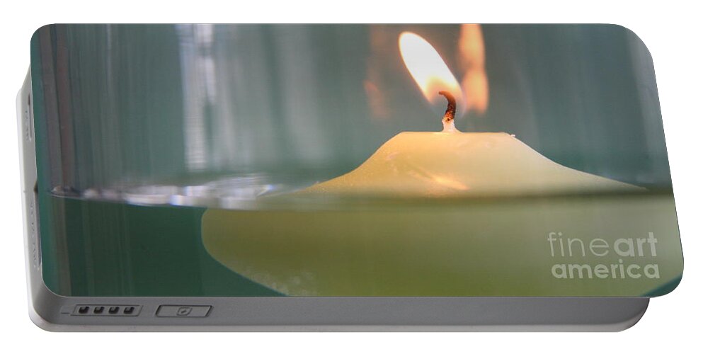 Candlelight Portable Battery Charger featuring the photograph Waxing lyrical... by Lynn England