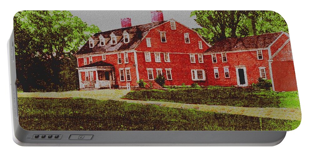 Wayside Inn Portable Battery Charger featuring the painting Wayside Inn 1875 by Cliff Wilson
