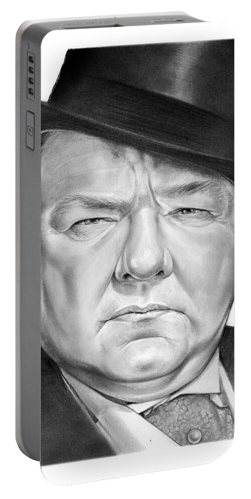 W. C. Fields Portable Battery Charger featuring the drawing WC Fields by Greg Joens