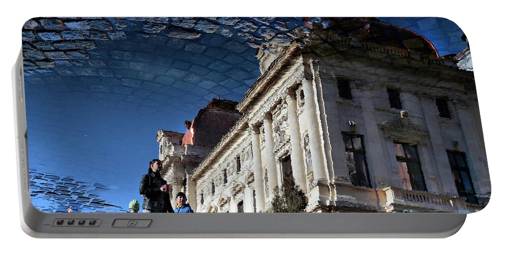 Reflection Portable Battery Charger featuring the photograph We Have Always Lived in the Castle by Daliana Pacuraru