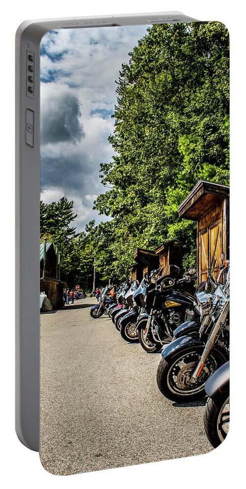 Motorcycles Portable Battery Charger featuring the photograph We Have Arrived by DiGiovanni Photography