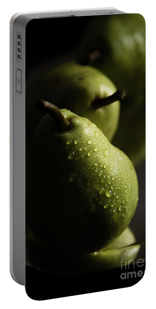 Healthy Portable Battery Charger featuring the photograph We three Pears by Deborah Klubertanz