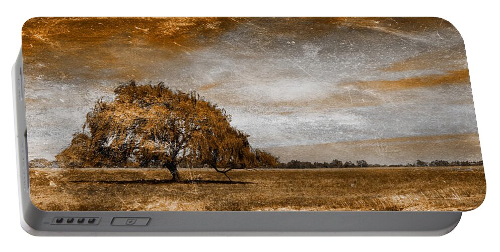 Lone Tree Portable Battery Charger featuring the digital art Weathered by Az Jackson