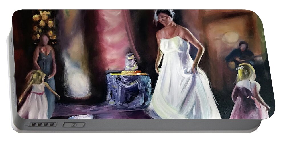  Portable Battery Charger featuring the painting Wedding Dance by Josef Kelly