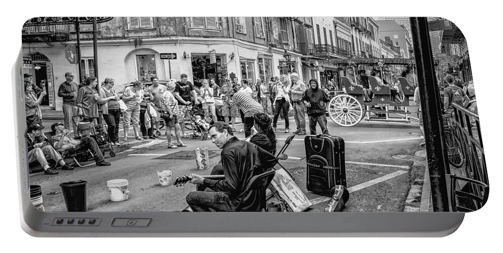  Musicians Portable Battery Charger featuring the photograph Weekend Jazz on Royal St. NOLA by Kathleen K Parker