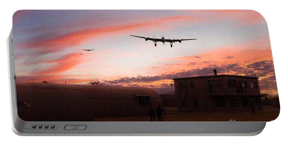 Avro Portable Battery Charger featuring the digital art Welcome Home Chaps by Airpower Art