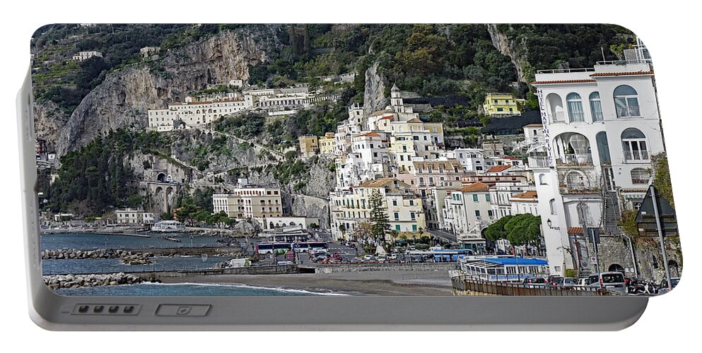 Amalfi Portable Battery Charger featuring the photograph Welcome To Amalfi In Italy by Rick Rosenshein